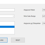 hitung cicilan dengan vbnet visual studio 2022 #10c