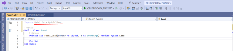 tambahkan mysql connector tanpa odbc di visual studio 2022 #9